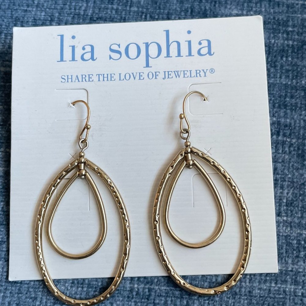 Lia Sophia Gold Hoop earrings